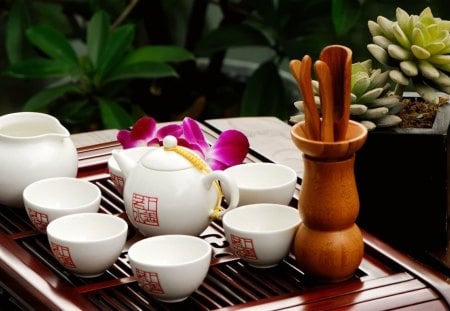 Tea ceremony - aroma, beautiful, tea, flowers, cup