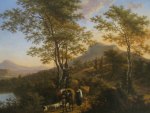 Willem de Heusch - Italian Landscape with Peasants