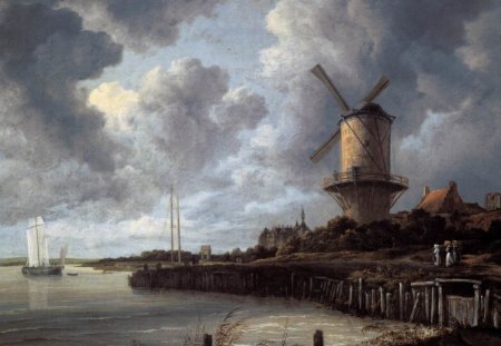 Jacob van Ruisdael - The Windmill at Wijk Bij Duurstede (1670) - dutch, landscape, seventeenth century, painting