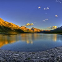 Lake in mountain valley