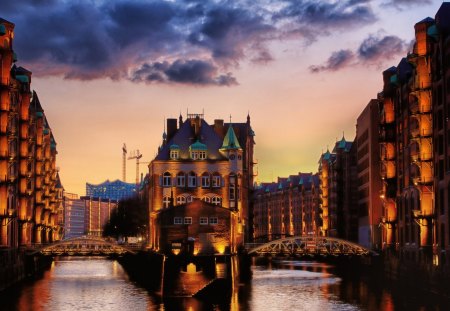 Speicherstadt, Hamburg, Germany - city, speicherstadt, germany, hamburg