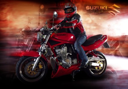 Suzuki GSF 600 N Bandit - girl, bike, suzuki gsf 600 n bandit, motorcycles