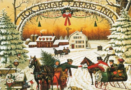 Christmas Greetings - christmas greetings, merry christmas, christmas town, seasons greetings