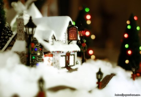 Snow at Christmas - christmas, snow, santa, at