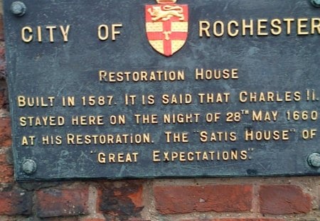 plaque on Restoration house - plaque, restoration, house, on