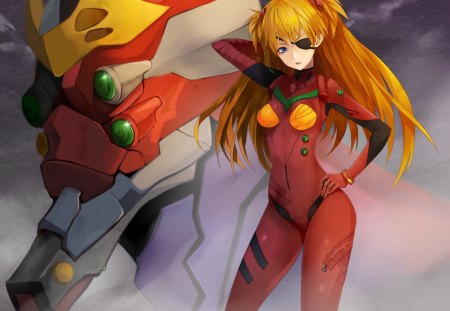 Asuka New - beauty, nge, wall, classic, anime, asuka, new