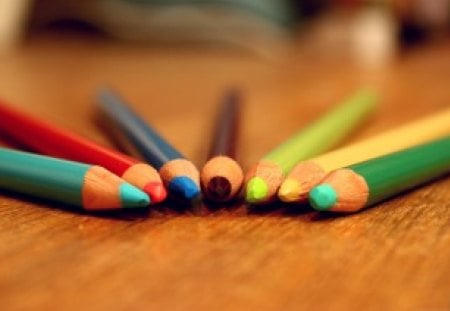 Colored Pencils - pencils, abstract, photography, beautiful, colors