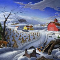 Rural Winter Landscape by Walt Curlee