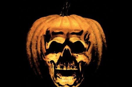 pumpkin skull - skull, scary, pumpkin, laft