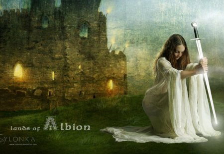 Lands Of Albion - fantasy, lady, land, castle