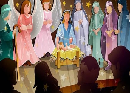 Nativity play - christmas, children, parents, stage