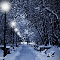 street under snow