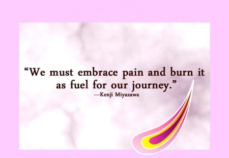 We must embrace pain - saying, fuel, journey, pain, embrace, quote, life