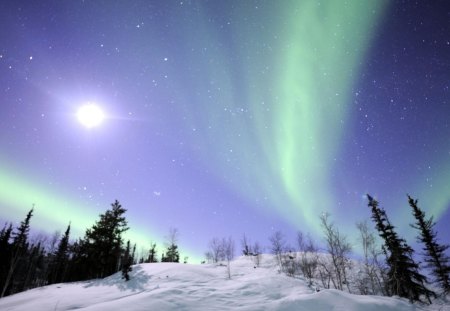 Aurora boreal - aurora, light, nature, sky