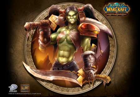 female orc - orc, girl, female, warcraft