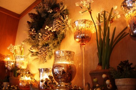 Modern Christmas Look - light, bulbs, decoration, glass