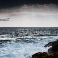 Stormy beach