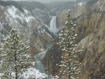 Waterfall in the snow