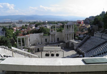 Ancient theatre in Plovdiv - ancient, europe, plovdiv, theatre, bulgaria