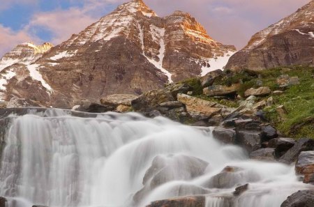 step falls in british columbia - waterfalls, mountains, rocks, steps