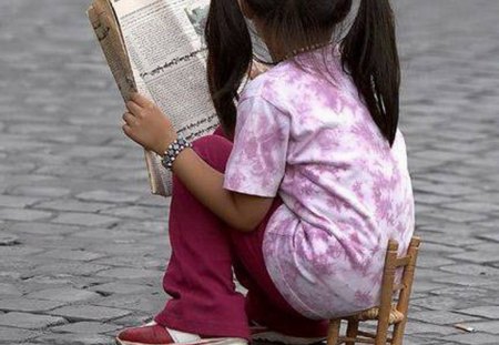 READING CHAIR - sitting, paper, reading, chair