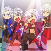 Vergil,Nero,Young Dante And Old Dante