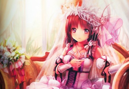 Loli Bride - white dress, bride, girl, cute, orginal, lolita