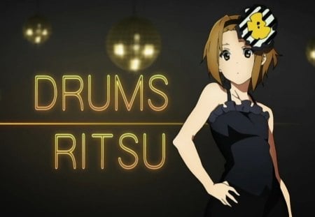 K-ON! Ritsu - k-on, drums, ritsu, cant think of a fourth