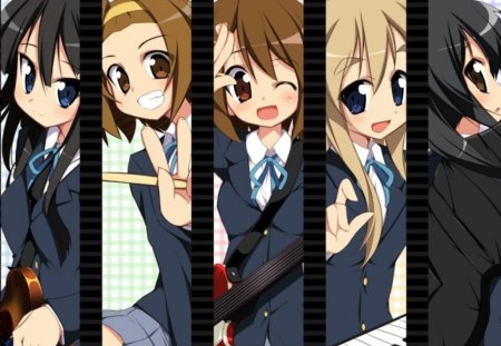 K-ON! - k-on, main chars, anime, cant think of a fourth