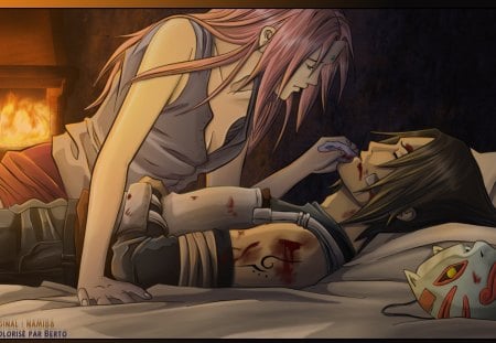 after mission - anime, sasuke, sakura, naruto