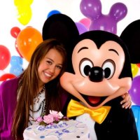 miley cyrus and mickey at mileys 16 birthday!!