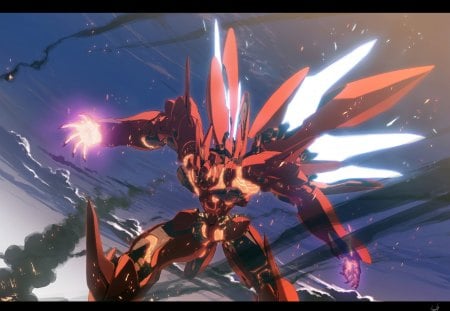 Xenogears - anime, mecha, war, xenogears, red sinanju, robot