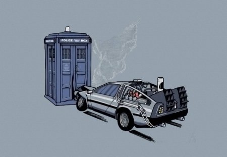 TIME PARADOX!! - doctor who, delorean, tardis