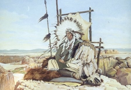 indian chief - war, thinking, its a good time, peace