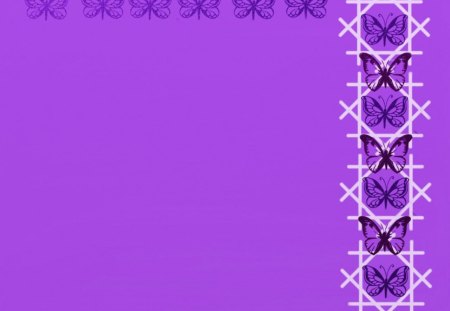 purple butterflies on trellis - lavendar, purple, butterflies, background, trellis, wallpaper