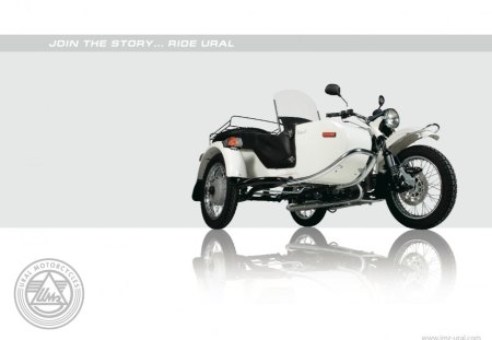 Ural White - motorcycle, ural, sidecar