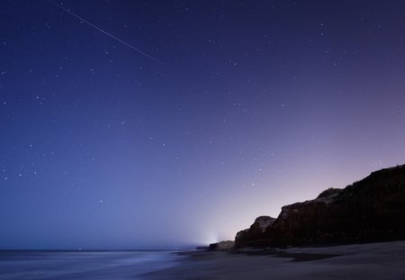 Beach - mount, night, beach, sky