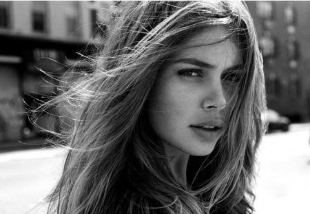 Doutzen Kroes - models, people, dutch, beautiful, victoria secret angel, black and white, celebrity, doutzen kroes