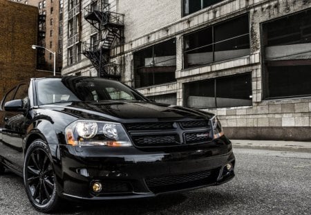 Dodge-Avenger  Black Edition - mopar, dodge, black wheels, 4 door