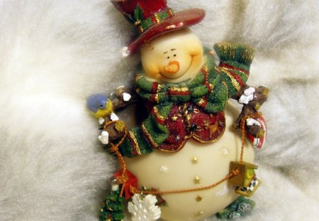 HAPPY SNOWMAN - snow, festive, snowmen, miniatures, decoration, kids, christmas