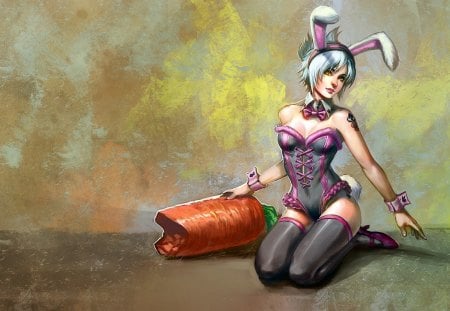 League Of Legends - sexy, animal ears, video game, anime girl, original, cute girl, rabbit, tagme, league of legends, beautiful, anime, white hair