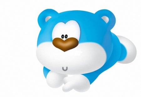 blue bear - bear, cartoon, toy, blue