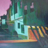 old houses in damascus painted by saad kilo