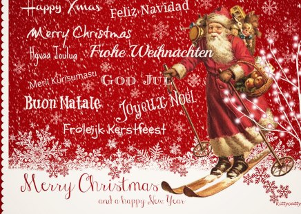 ♥     .*.*.*.Christmas Card with Santa.*.*.*.     ♥