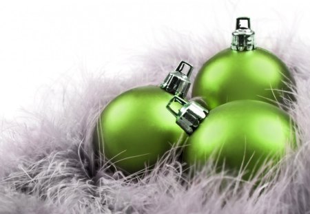 Christmas balls - christmas balls, green, happy new year, merry christmas, lovely