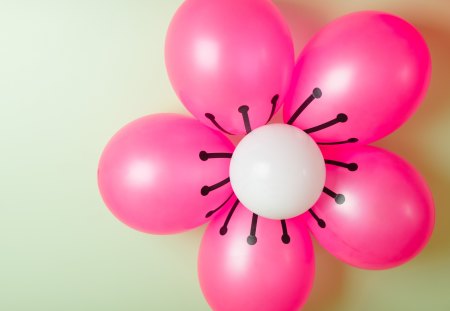 ~✿~  Pretty balloon flower ~✿~ - beautiful, fashion, entertainment, lovely, flower, pink, birthday, party, white, funny, girly, balloons