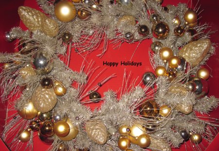 Christmas decorations 25 - red, silver, gold, ornament, photography