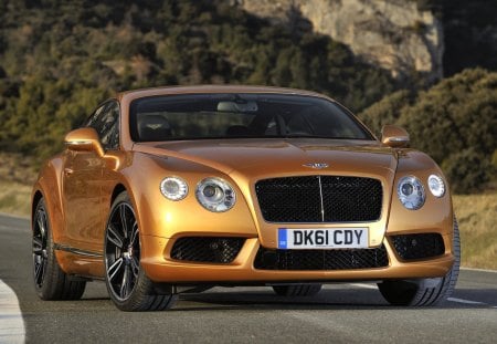 2013 Bentley Continental GT - gold, black wheels, bentley, 13