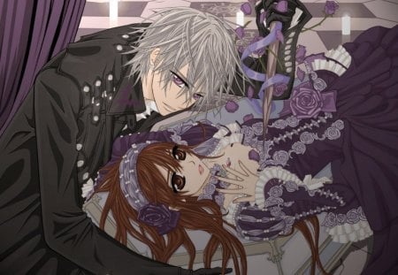 Knight vampire zero - manga, a dagger, yuuki, anime, zero, the petals