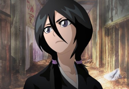 On the streets of Rukongai - rukia kuchiki, rukia, bleach, kuchiki rukia, anime, black hair